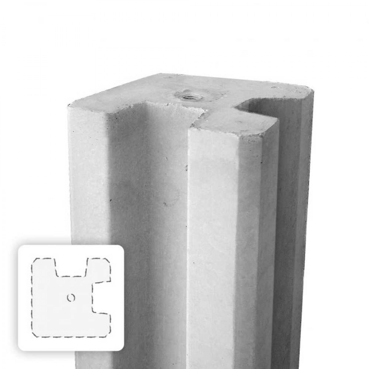 Hoekpaal beton 40 40 cm slag kopen